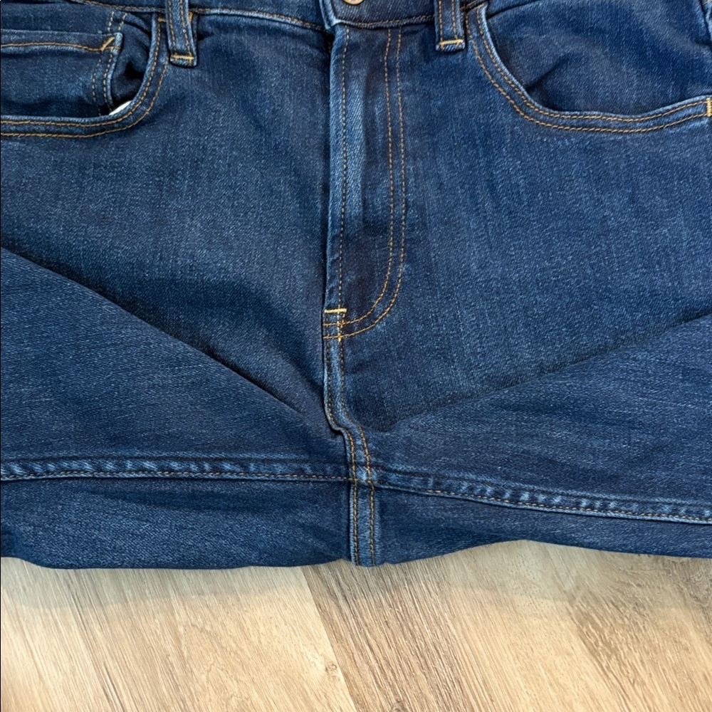 FAHERTY organic cotton straight leg jeans size 29 indigo raw hem dark wash comfy - Picture 7 of 10